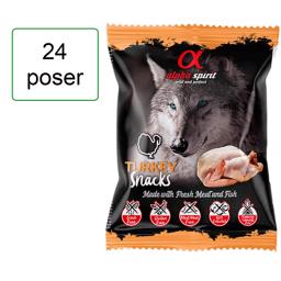 Alpha Spirit Kornfrie Godbidder Med KALKUN In Bag 50gram MEGAKØB 24 poser