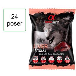 Alpha Spirit Kornfrie Godbidder Med LEVER In Bag 50gram MEGAKØB 24 poser