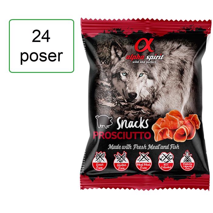 Alpha Spirit Kornfrie Godbidder Med PROSCIUTTO Skinke In Bag 50gram MEGAKØB 24 poser