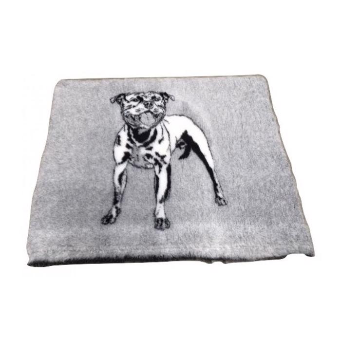 Vet Bed Extra Soft Gråt Med American Staffordshire
