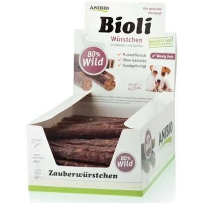 Anibio Bioli Wild 80% Tyggestænger Med Naturligt Vildtkød 1 stk