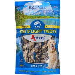 Antos Fish D'Light Twists Just Fish Lækre Fiskeruller 100g