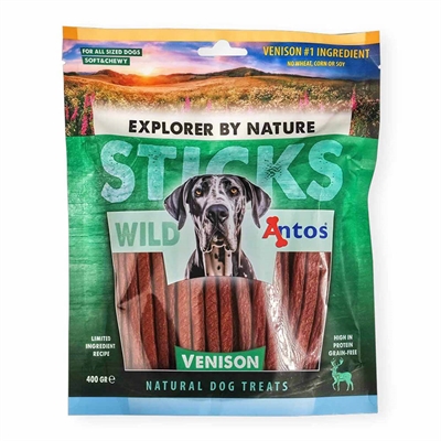 Antos Wild Sticks Bløde Tyggestænger med Vildt 400g