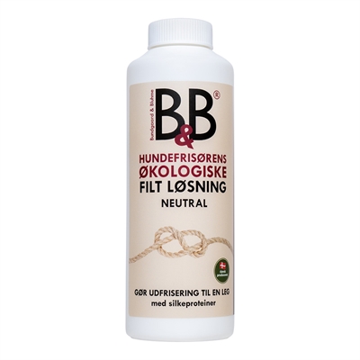 B&B Hundefrisørens Økologiske Neutral Filt Løsning Til Pelsen 120g