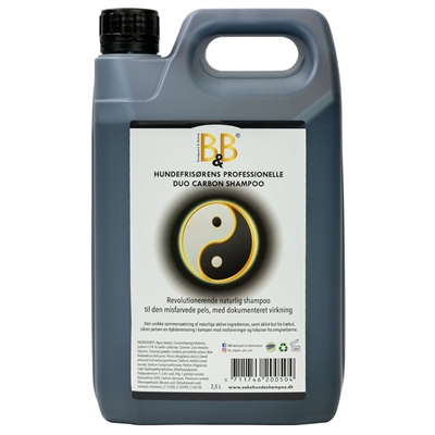 B&B Duo Carbon Vegansk Shampoo til Misfarvet Pels 2,5liter