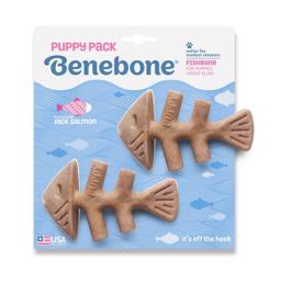 Benebone Fishbone Nylon Tyggeben PUPPY 2-Pack Jack Salmon