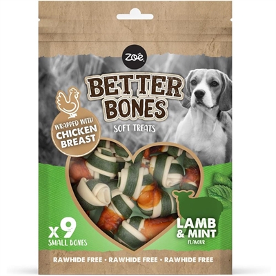 Zeus Better Bones Soft Treats Rawhide Free Knudeben Lam & Mint 9 stk