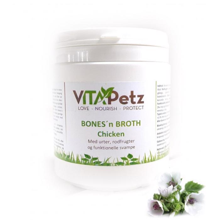 VitaPetz Bones\'n Broth Chicken med Urter, Rodfrugter & Funktionelle Svampe