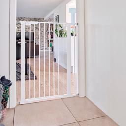 DogSpace Bonnie Ekstra Høj Hundelåge Tryk Monteret 105 cm HVID