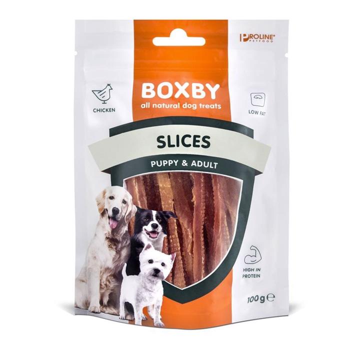 Boxby Kornfri Godbidder Chicken Slices Puppy & Adult 100gr