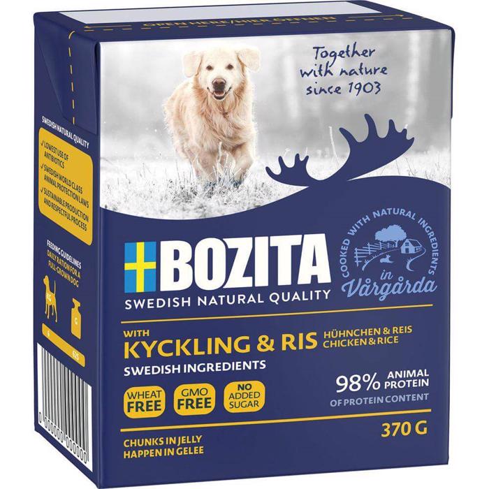 BOZITA Naturals Chicken & Rice Vådfoder Til Hund Stykker i Gele
