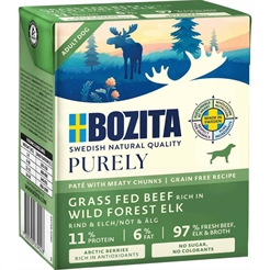Bozita Purely Voksen Hunde Pate med Kødstykker af Elg & Okse 370g