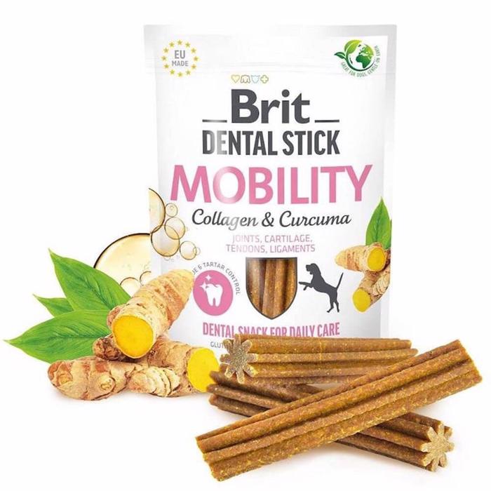 Brit Dental Stick MOBILITY Beriget Med Collagen & Curcuma Ugepakke