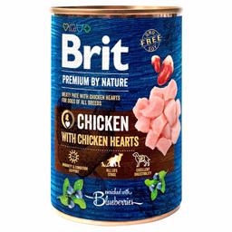 Brit Premium By Nature Vådfoder Kylling & Kyllingehjerte 400gr
