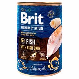 Brit Premium By Nature Vådfoder Fisk & Fiskeskind 400gr