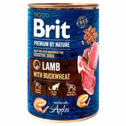Brit Premium By Nature Vådfoder Lam & Boghvede 400gr