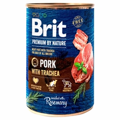 Brit Premium By Nature Vådfoder Gris & Luftrør 400gr
