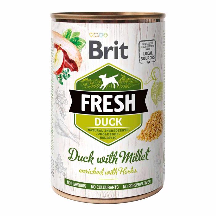 Brit Fresh Holistisk Hundefoder med And og Hirse 400 g