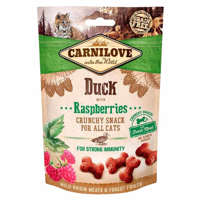 Carnilove Crunchy Snack Godbidder Til Katte Duck & Raspberry 50 gram