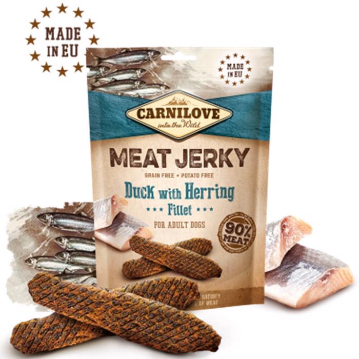 Carnilove Jerky Duck & Herring Fillet ProteinBar Med And & Sild 