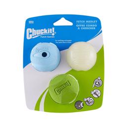 Chuckit FETCH MEDLEY 3 Herlige Bolde I En Pakke