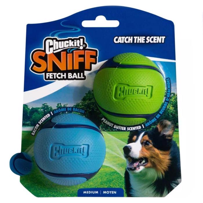 Chuckit Sniff Fetch Ball Bacon & Peanut Butter Medium