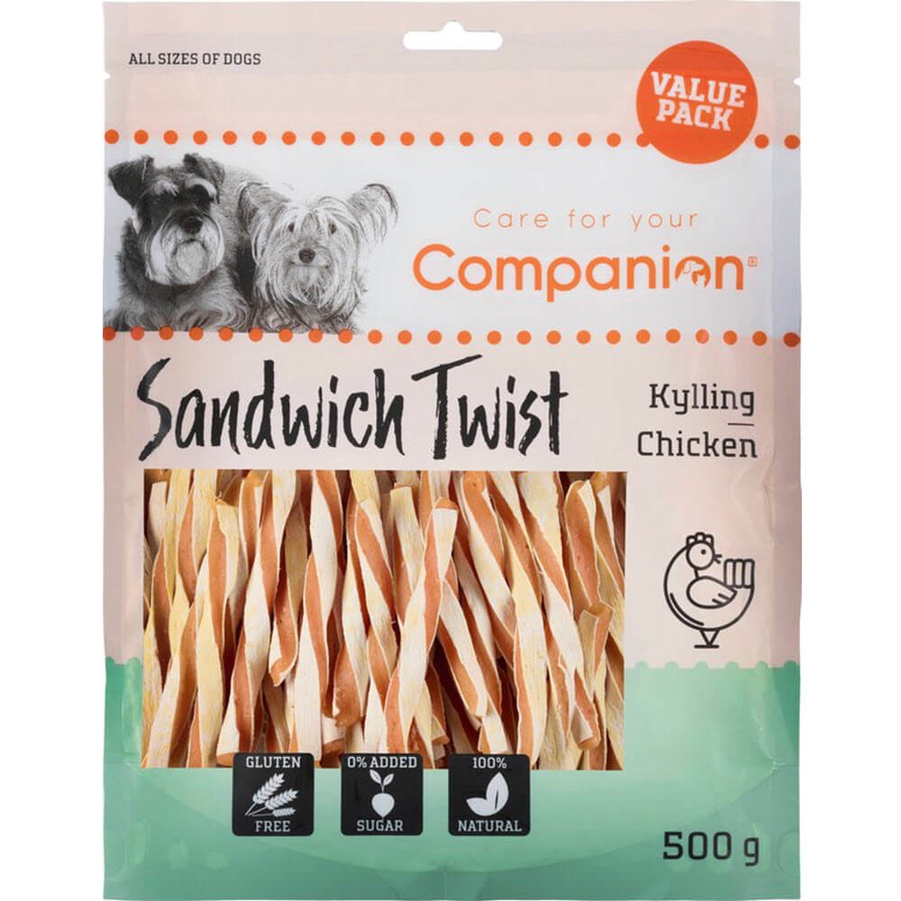 Companion Sandwich Kylling Stænger VALUEPACK 500g