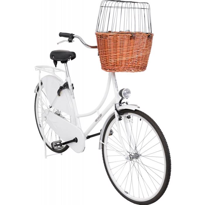 Trixie Cykelkurv med Gitter Natur Pileflet Til Cykelstyret