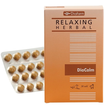 Diafarm Relaxing Herbal DiaCalm Tabletter Til Rolig Hund & Kat 30stk