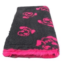 Vet Bed Extra Soft Design DogFace Fuchsia 100 x 150cm