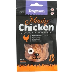 Dogman Meaty Strips 94% Kød Katte Godbidder 30g