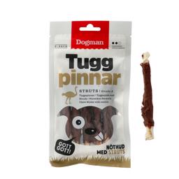 Dogman TUGG Tyggepinde Med Struds Svøbt Omkring 5 stk SMALL