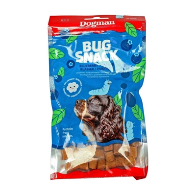 Dogman Hunde Godbidder Bug Snack Blueberry 80g