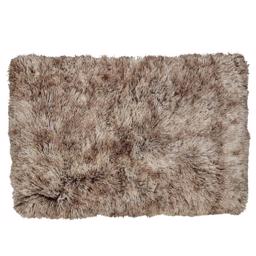 Dogman Hunde Pude Fluffy Classy Luksus Madras Beige Brun