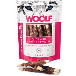 Woolf Duck And Rawhide Twister 100g