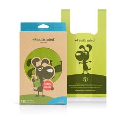 Earth Rated Eco Friendly Hundeposer Med Håndtag Neutral 120stk
