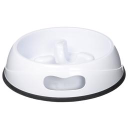 Pawise Slow Feeding Bowl Aktivitets Skål Til Hunden HVID