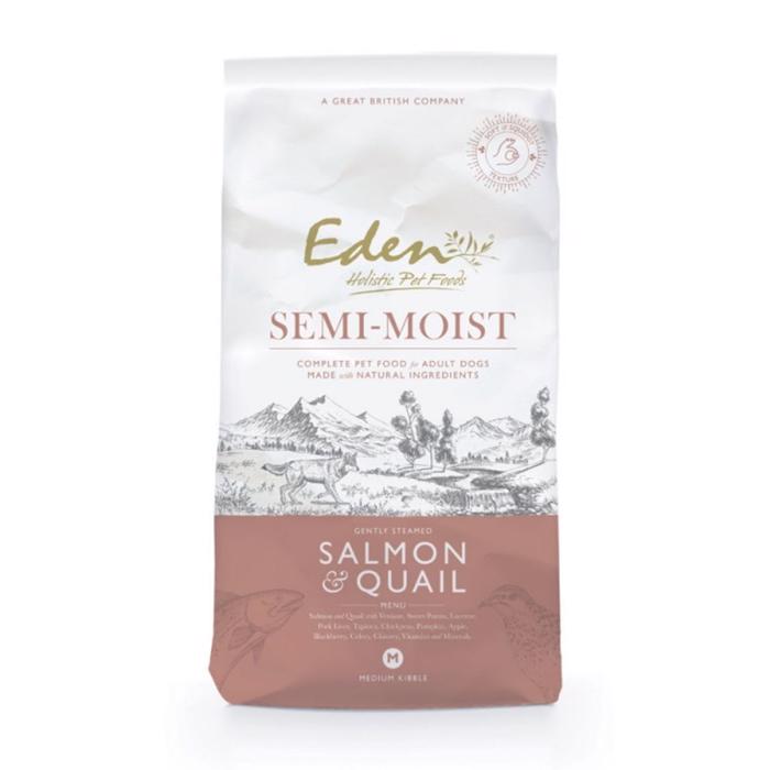 Eden Holistic Hundefoder Semi-Moist Salmon & Quail NEW