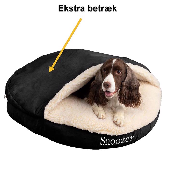 Snoozer Cozy Cave Ekstra Betræk Til Hundehulen LUXURY MICROSUEDE Black