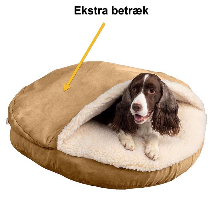 Snoozer Cozy Cave Ekstra Betræk Til Hundehulen LUXURY MICROSUEDE Camel