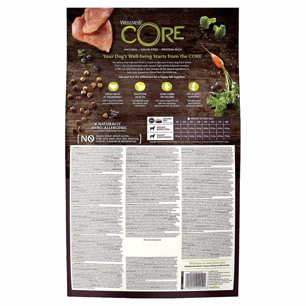 Wellness Core Adult Original Tørfoder til Medium og Store Racer LOW FAT