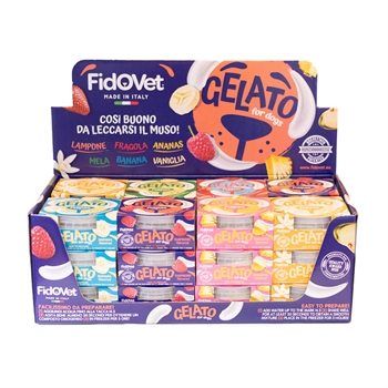 FidOvet Gelato Hundeis Storkøb Display MIX 24 stk