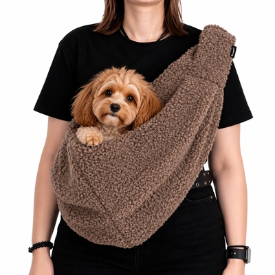 Designer Front Bæretaske ADELINE Til Hvalp & Lille Hund Max 6kg MOCCA
