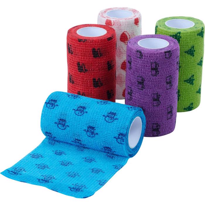 Kruuse Fun Flex Pet Selvhæftende Bandage Fleksibel 10 cm Christmas JuleSjov