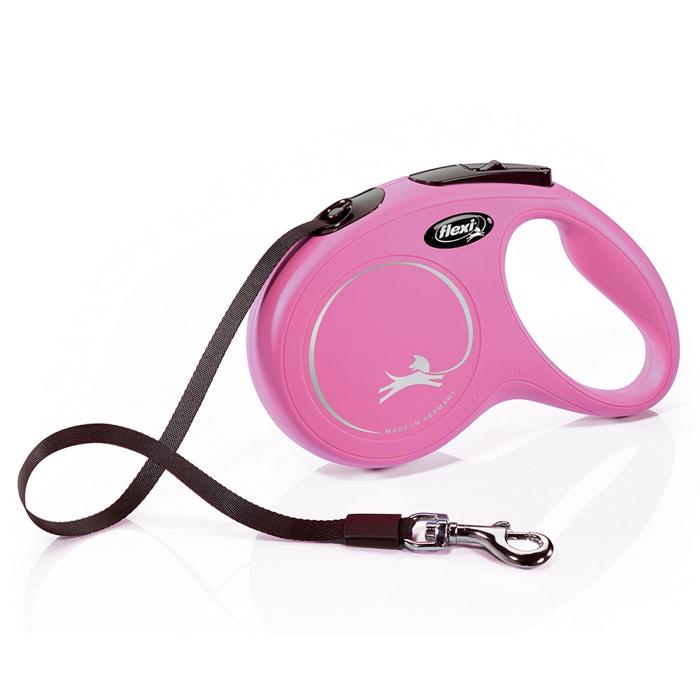 Flexi New Classic Bånd Line Pink M 5 Meter Max 25 Kg