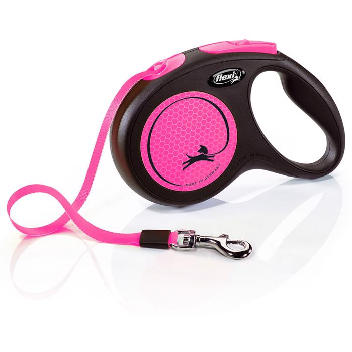 Flexi New Neon Bånd Line Neon Pink M 5 Meter Max 25 Kg