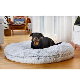 Fluffy DeLuxe Donut Comfort Memory Foam GråHvidMix
