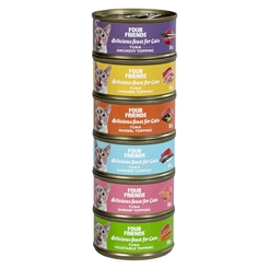 Four Friends Delicious Feast For Cats Toppings Til Katten 6-Pack 6x85g