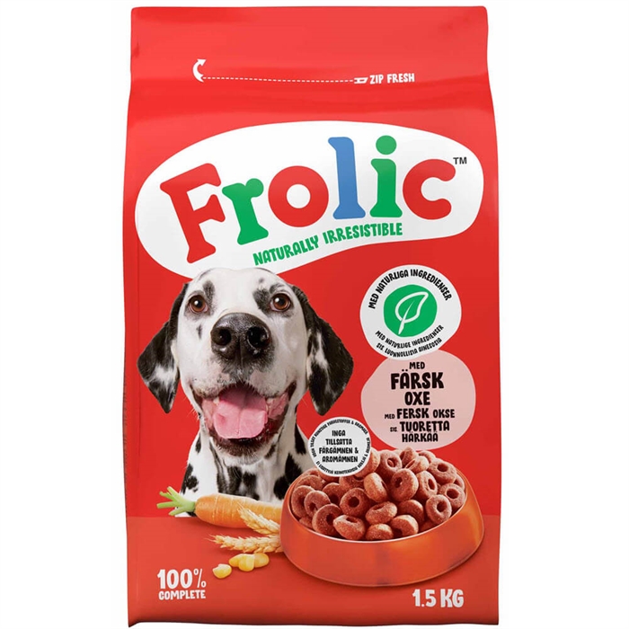 Frolic Complete Tørfoder med Okse & Gulerødder 1,5 Kg