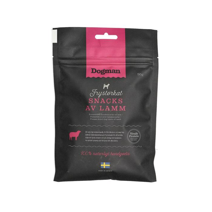 Dogman Frysetørret Snack 100% Naturlig Hundegodbid Lam 50g